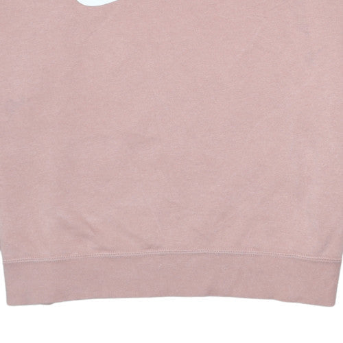 Nike Womens Pink Logo Crew Neck Pullover Sweatshirt L