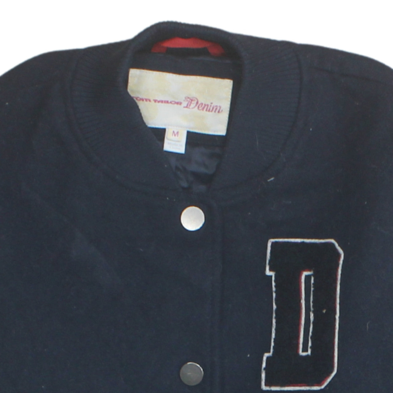 Tom Tailor Denim Men's Blue Grey Varsity Jacket Size M