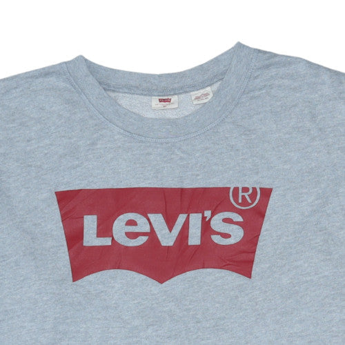 Levi's Women's Grey Logo Pullover Sweatshirt Size 2XL