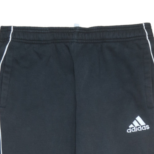 Adidas Boys Black Jogger Sweatpants 15-16 Years Elastic Waist Pockets