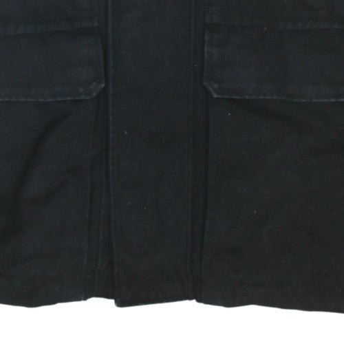 H&M L.O.G.G Men's Black Hooded Parka Coat Size M Winter Jacket