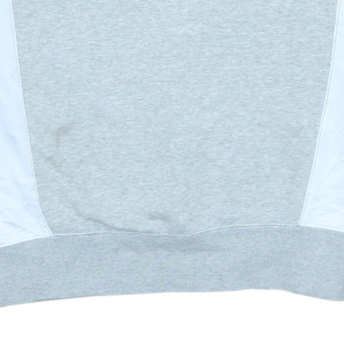 Nike Men's Grey Colourblock Crew Neck Sweatshirt Size S