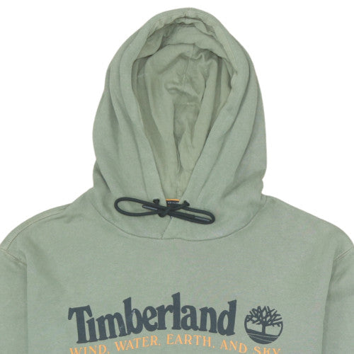 Timberland Men’s Green Pullover Hoodie L Regular Fit Outdoor Style