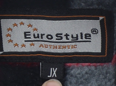 EuroStyle Men’s Multicoloured Checked Fleece Jacket XL