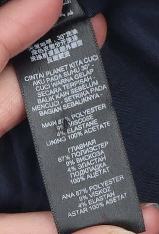 By Henry Holland Womens Navy Blazer Size 10 Polyester Blend