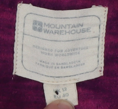Mountain Warehouse Womens Purple 1/2 Zip Fleece Sweatshirt Size 12