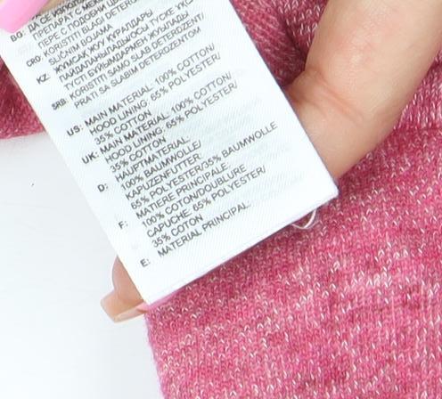 Adidas Womens Pink Pullover Hoodie Small Drawstring Kangaroo Pocket