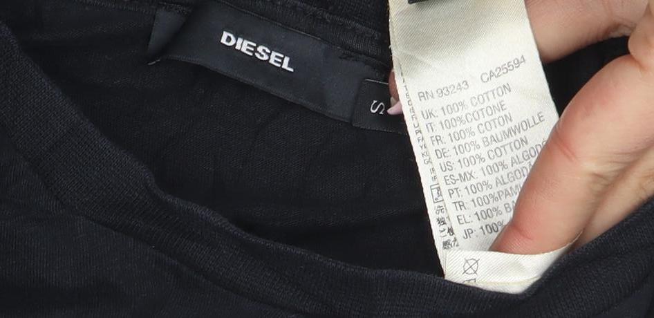 Diesel Men’s Black Short Sleeve Graphic Love T-Shirt Size S