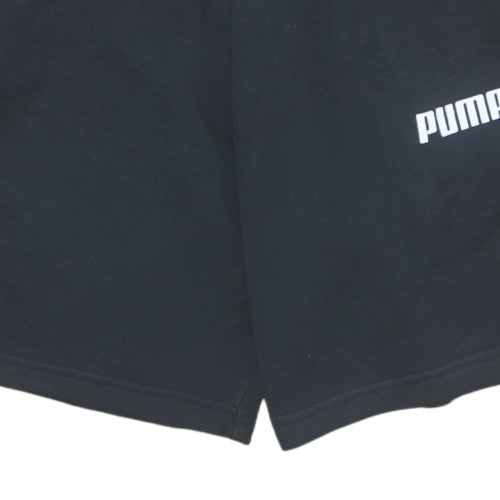 Puma Men's Black Small Athletic Shorts with Elastic Waist