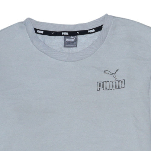 Puma Men's Grey Crew Neck Pullover Sweatshirt Size S