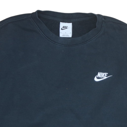 Nike Men Black Crew Neck Fleece Pullover Sweatshirt M