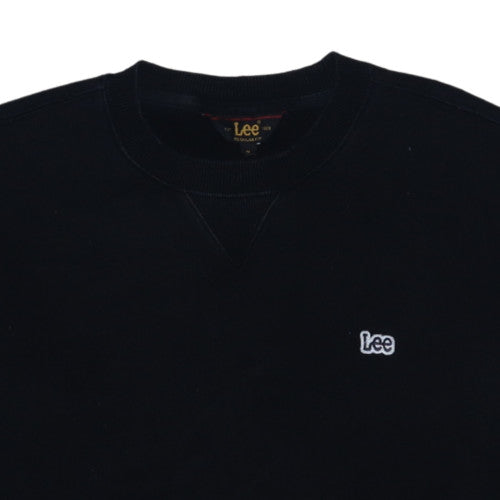 Lee Mens Black Regular Fit Crew Neck Cotton Sweatshirt M