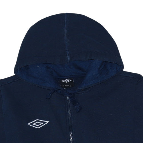 Umbro Men's Blue Full Zip Hooded Sweatshirt L Regular Fit