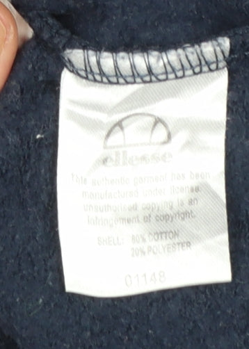 Ellesse Mens Blue Small Crew Neck Pullover Sweatshirt