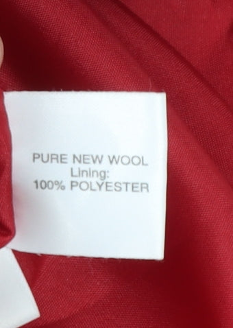 First Avenue Women's Red Wool Blazer Jacket Size 12 Classic Workwear