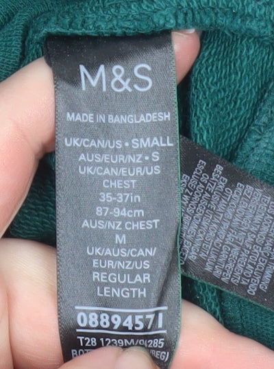 Marks and Spencer Men's Green Christmas Quacker Sweatshirt Size S