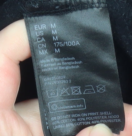 H&M Divided Men's Black Reactive Pullover Hoodie Size M