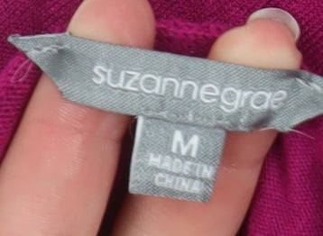 Suzanne Grae Women's Pink Knit Jumper Dress M Classic Style