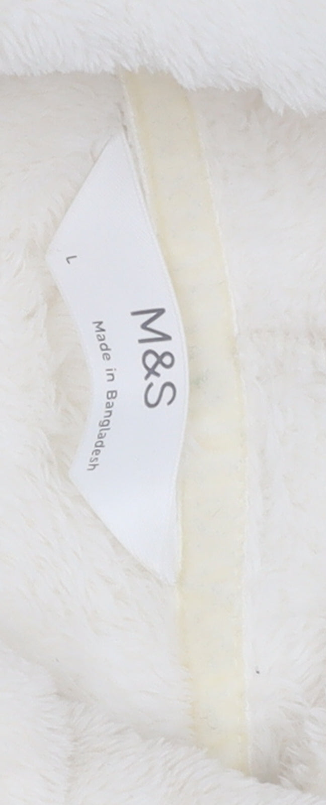 Marks & Spencer Women Ivory Pullover Hoodie Large Fleece Soft Warm