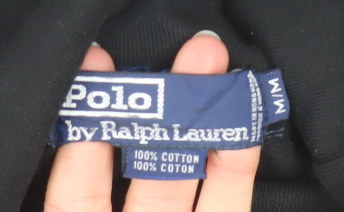 Ralph Lauren Men's Black Roll Neck Cotton Pullover Sweatshirt M