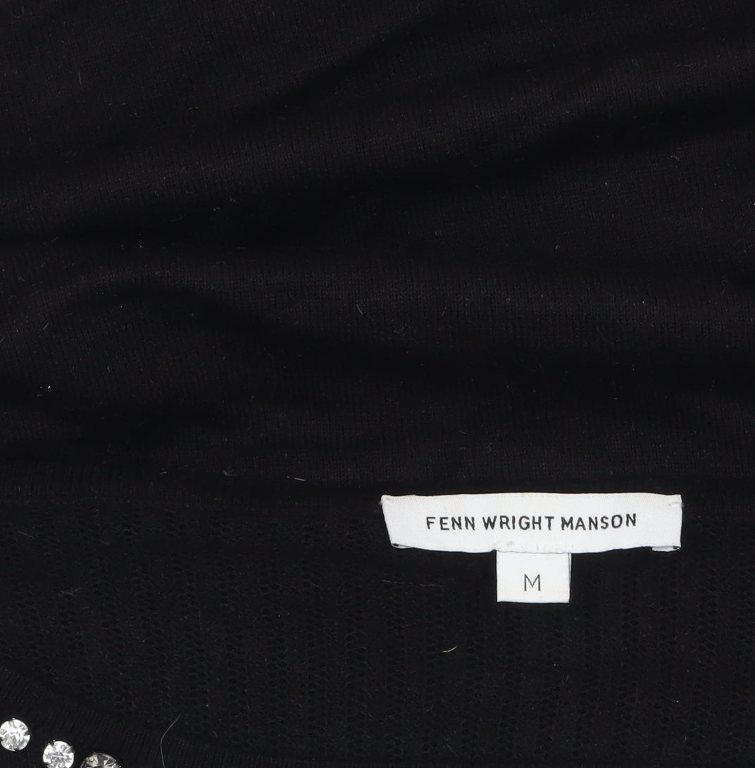 Fenn Wright Manson Women's Black Jewel Neck Knit Jumper M