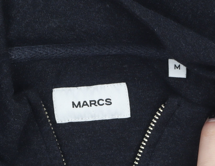 Marcs Men’s Black Bomber Jacket Medium Full Zip Lightweight Classic Style
