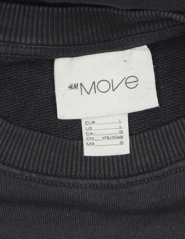H&M Move Women's Black L Cotton Pullover Sweatshirt