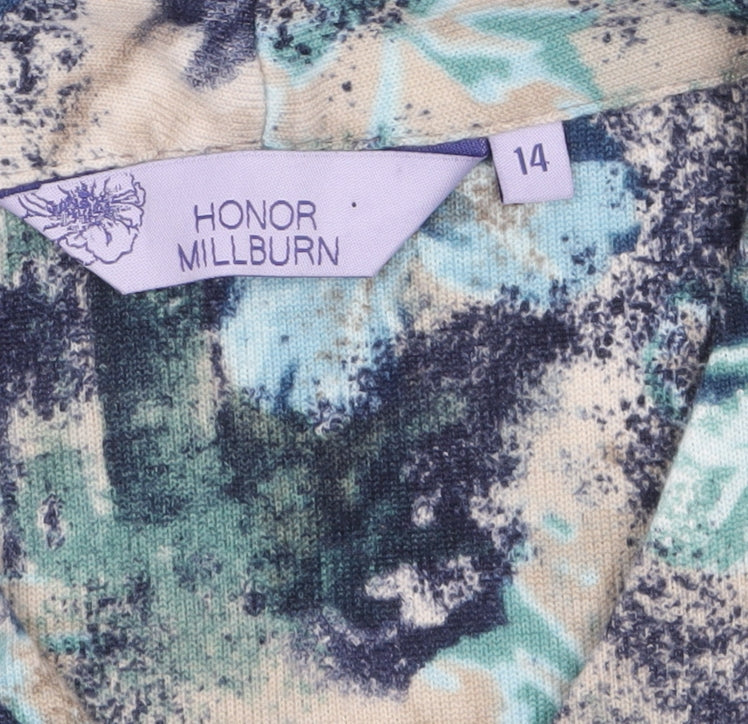 Honor Millburn Women's Multicoloured Floral Tunic Top Size 14