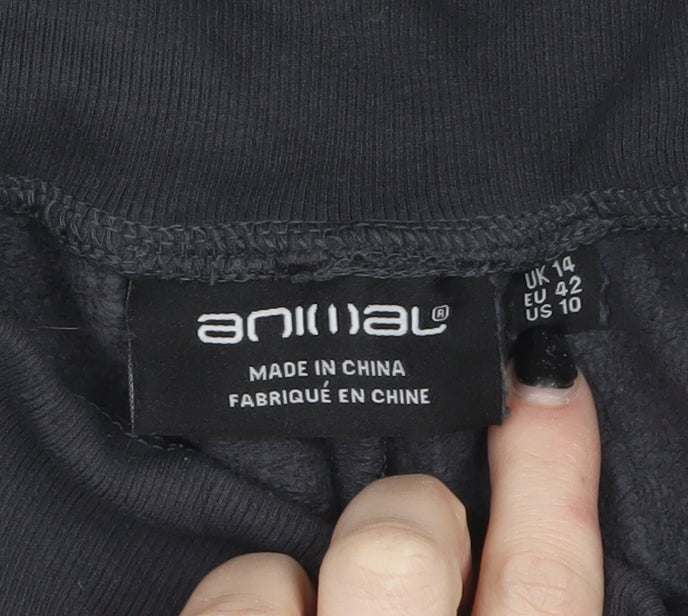Animal Womens Black Size 14 Jogger Trousers with Pockets