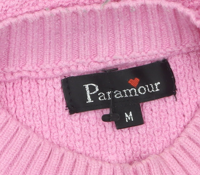 Paramour Women’s Pink Crew Neck Knit Jumper Size M
