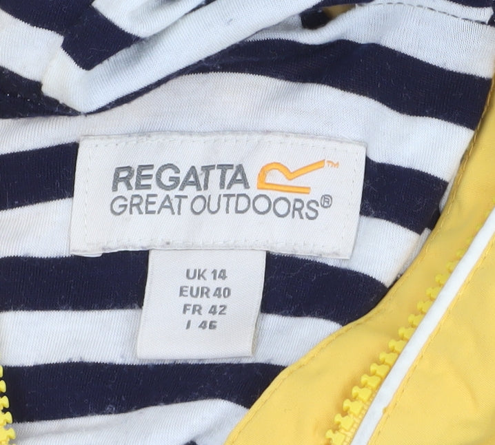 Regatta Women’s Yellow Waterproof Hooded Rain Jacket UK 14