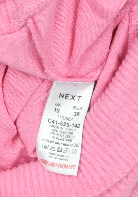 Next Womens Pink Crew Neck Pullover Jumper Size 10