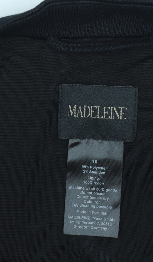 MADELEINE Women's Black Size 10 Textured Tailored Blazer Jacket