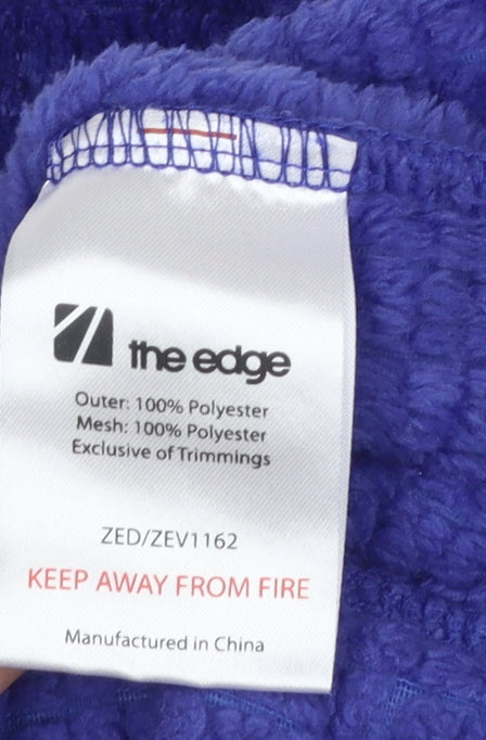 The Edge Girls Blue Fleece Full Zip Jacket 11-12 Years Warm Softshell Outdoor