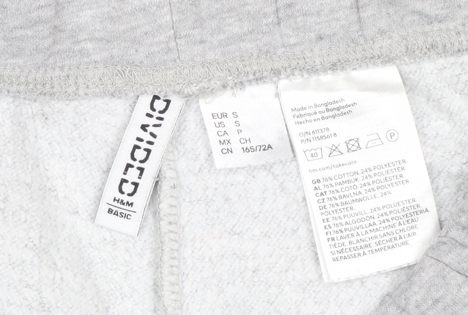 H&M Divided Women’s Grey Jogger Sweatpants Size S Cotton Blend