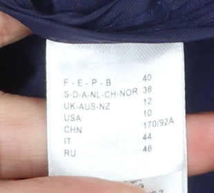 R Essentiel Women's Blue Hooded Anorak Jacket Size 12