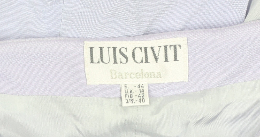 Luis Civit Women Purple Long Pencil Skirt Size 14 Formal