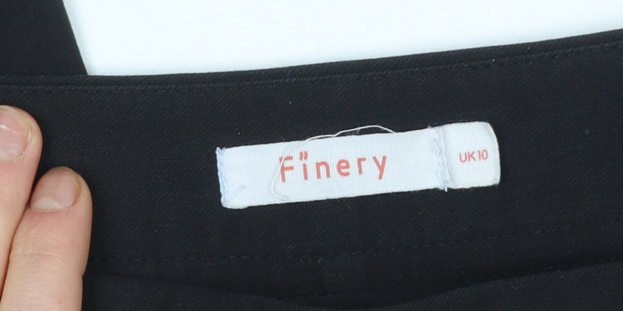 Finery Women's Black Slim Tapered Trousers UK 10