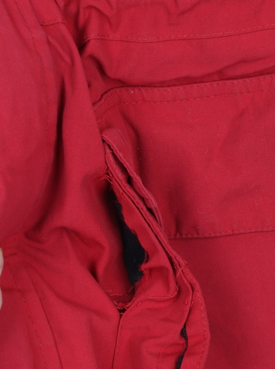 TOG24 Men's Red Hooded Parka Jacket Size S Water Resistant Winter Coat
