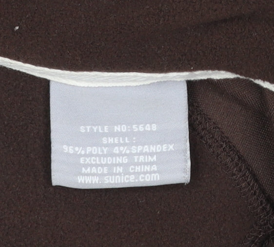 Sunice Women's Brown Fleece 1/2 Zip Pullover Sweatshirt Medium