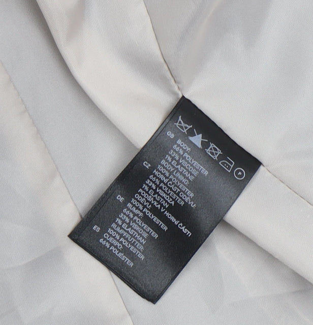 H&M Women's Black Slim Fit Blazer Jacket Size 6 Tailored Workwear
