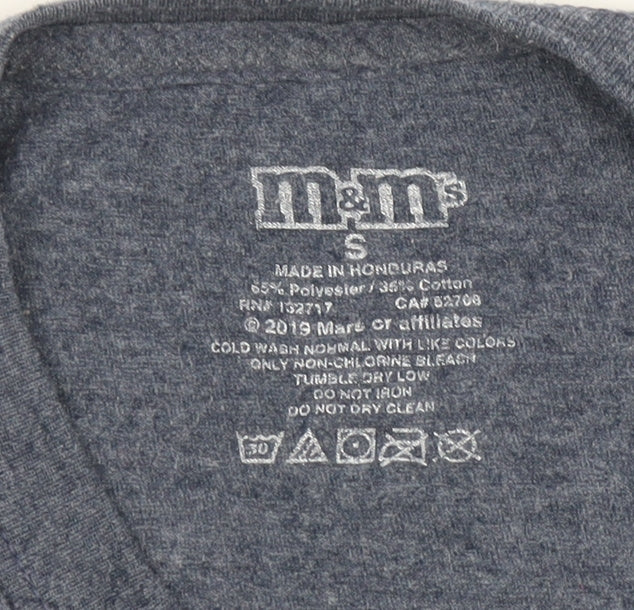 M&M's Men's Blue Graphic Las Vegas Short Sleeve T-Shirt Size S