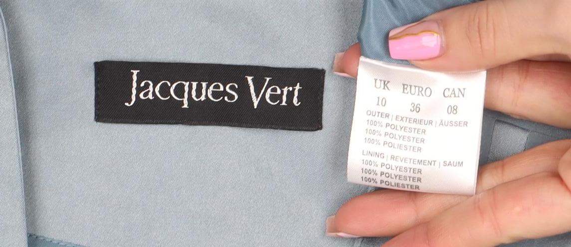 Jacques Vert Women Blue Shawl Collar Blazer Jacket Size 10