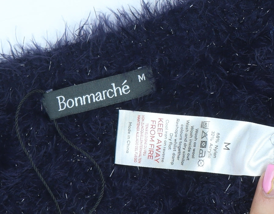Bonmarché Women’s Blue Fluffy Open Front Cardigan Size M