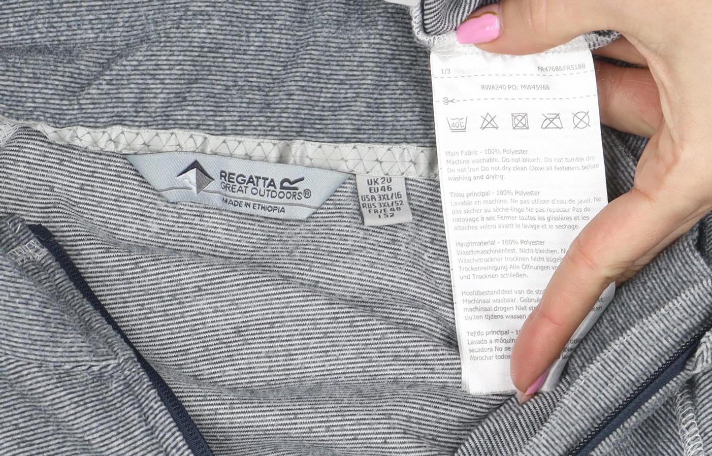 Regatta Great Outdoors Women's Grey Half Zip Pullover Sweatshirt Size 16