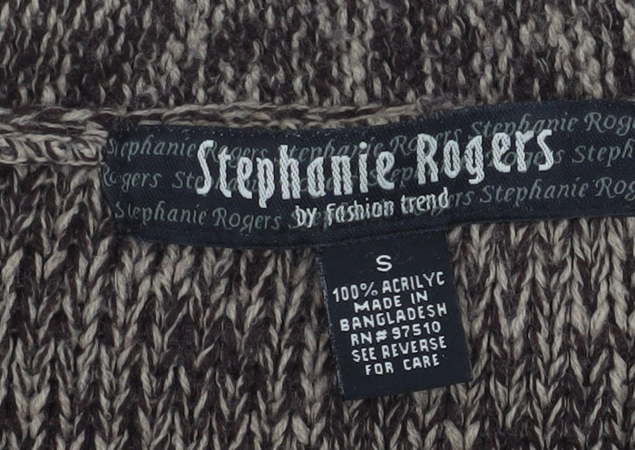 Stephanie Rogers Women’s Brown Cable-Knit Acrylic Pullover Jumper S