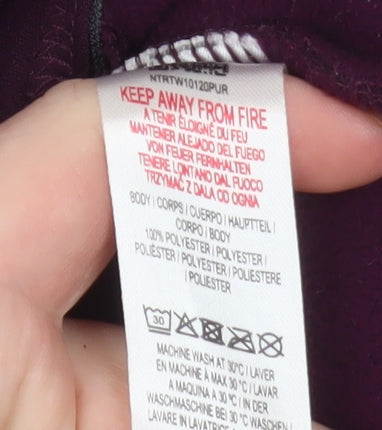 North Ridge Womens Purple Fleece Full Zip Jacket Size 10