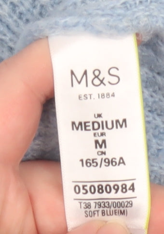 Marks & Spencer Women Blue Beaded Knit Jumper Medium