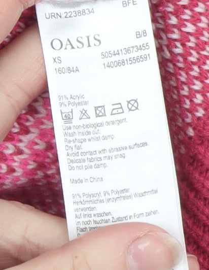 Oasis Women’s Multi-Colour Fair Isle Crew Neck Jumper XS