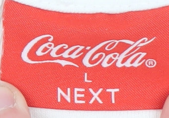 Next Coca-Cola White Polar Bear Graphic Pullover Sweatshirt L Womens